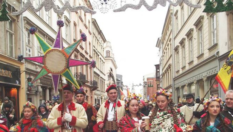 Carol singers in Kraków on the Epiphany